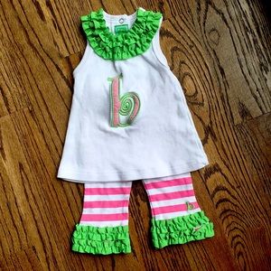 🎀”b” monogrammed🎀 MUD PIE outfit